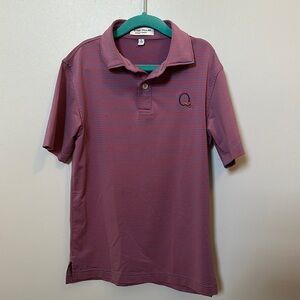 Peter Millar Quail Hollow Blue and Orange Polo Shirt